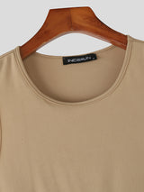 Mens Solid Color Drawstring Waist Casual Tank SKUL14001