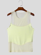 Mens Color-Blocked Sheer Tank SKUK96870