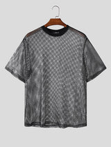 Mens Sheer Mesh Short Sleeve T-Shirt SKUL13658