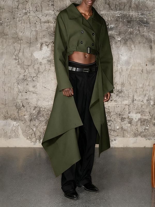 Men's Back Tail Cropped Long Sleeve Blazer SKUL32974