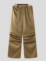 Mens Satin Ruched Design Casual Pant SKUK83126