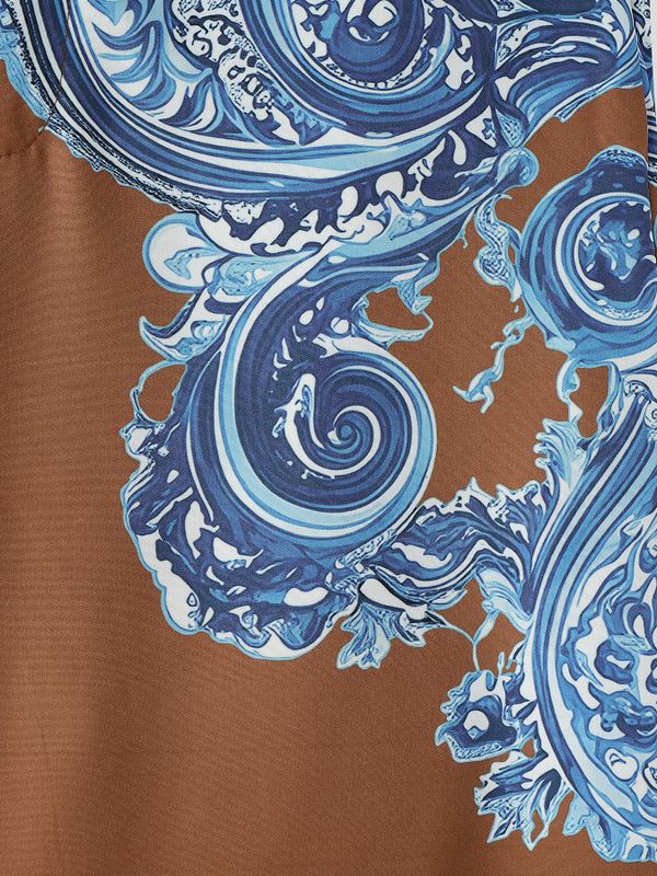 Men's Avant-Garde Paisley Print High-Waisted Fluid Extra Wide-Leg Drape Pant SKUL66887