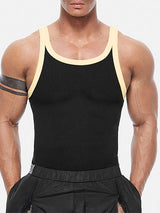 Mens Fashion Slim Fit Contrast Sleeveless Tank SKUK73687