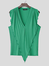 Mens Textured Knit V-Neck Tank SKUL08504