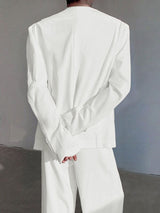 Men's Solid Color Casual Loose Two Pieces Outfit SKUL30816