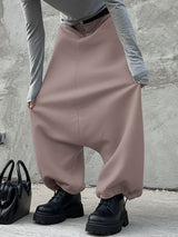 Men's Deconstructed Solid Color Drop Crotch Pant SKUL40291