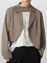 Mens Solid Color Casual Long Sleeve Blazer SKUK82374