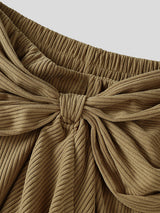 Men's Corduroy Knotted Wide Leg Pant SKUL30472