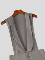Men's Vintage Elegant High Waist Wide Leg Jumpsuit SKUL75524