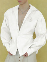 Men's 3D Floral Patchwork Long Sleeve Shirt SKUL47785