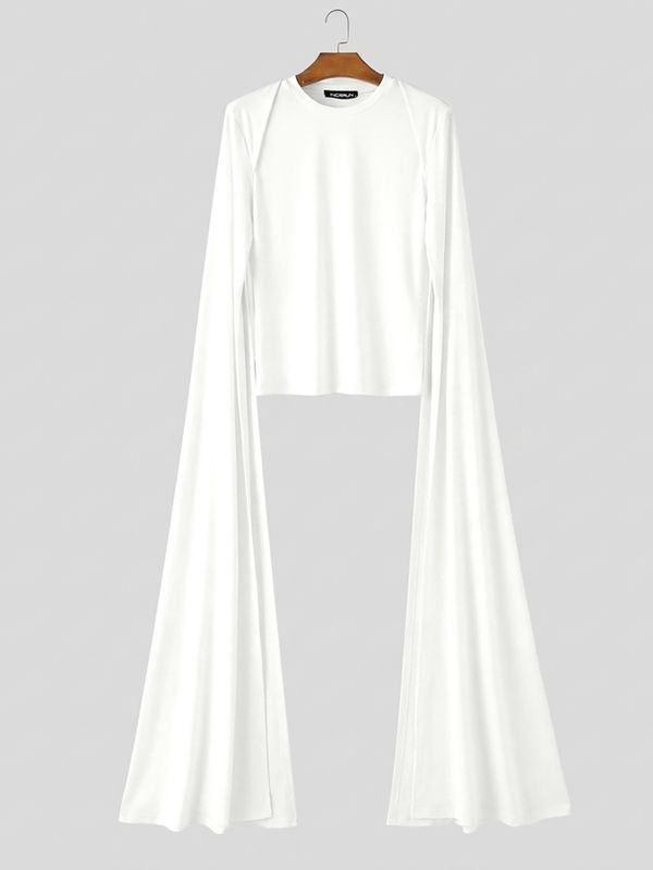 Men's Romantic Avant-Garde Split-Cape T-shirt SKUL80465