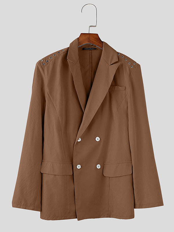 Mens Perforated Casual Long Sleeve Blazer SKUK96781