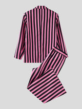 Men's Striped Double Breasted Two Pieces Outfit SKUL32874