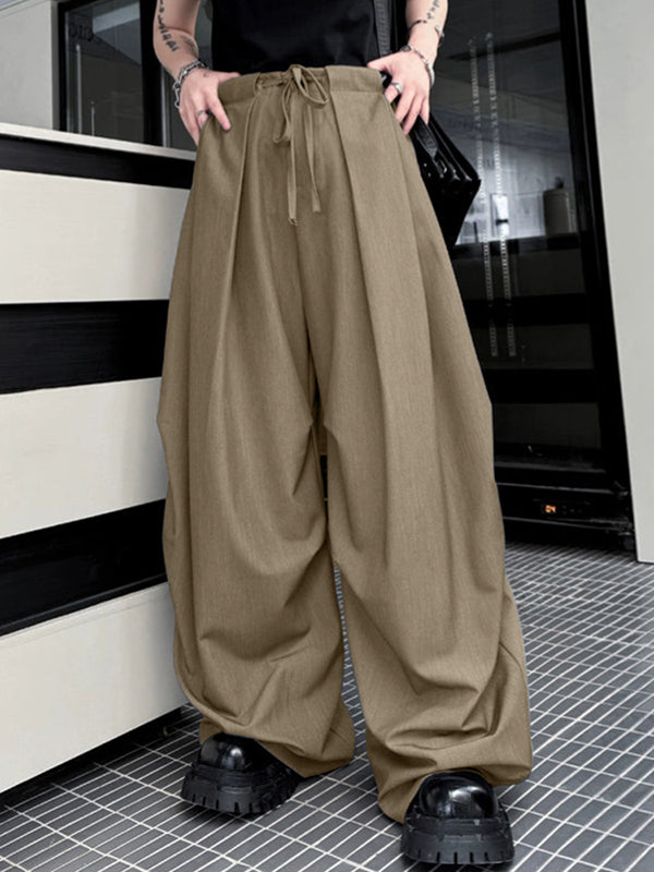 Men's Solid Drawstring Casual Pant SKUL29626