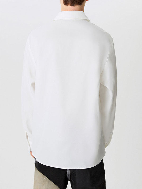 Mens Deconstructed Design Long-Sleeve Shirt SKUK72321