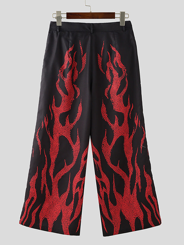 Mens Graffiti Print Wide-Leg Pant SKUK88075