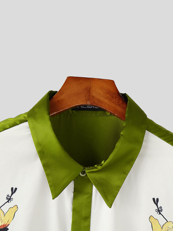 Mens Floral Print Short-Sleeve Shirt SKUL07498