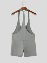 Men's Avant-Garde Deconstructed Suspension Strap Low-Cut Fitted Bodysuit SKUL70316
