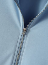 Men's Solid Color Zip Long Sleeve T-Shirt SKUL42367