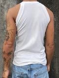 Mens Solid Knit Buttons Casual Sleeveless Vest SKUK58633
