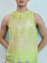 Mens Solid Color Sheer Mesh Tank SKUK95740