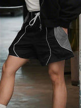 Men's Retro 3D Contrast Piping Detail Track Short SKUL53002