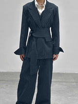 Men's Striped Tie Casual Two Pieces Outfit SKUL30460