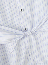 Men's Striped Twist Belt Long Sleeve Blazer SKUL33053