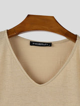 Men's Casual Streetwear Textured Open Side Split Tie Up Sleeveless Tank SKUL63644
