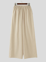 Mens Solid Color Wide Leg Casual Pant SKUL16630