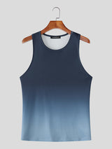 Mens Gradient Color Slim Fit Casual Tank SKUL16145