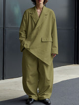 Men's Solid Color Casual Two Pieces Outfit SKUL35380