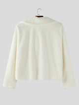 Men's Plush Large Collar Long Sleeve Jacket SKUL27329