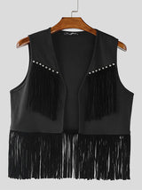 Men's Fringe Patchwork Casual Waistcoat SKUL18790