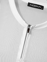 Mens Sheer Mesh Zip-Up Tank SKUL00962