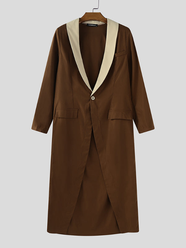 Men's Colorblock Casual Long Sleeve Blazer SKUL26032