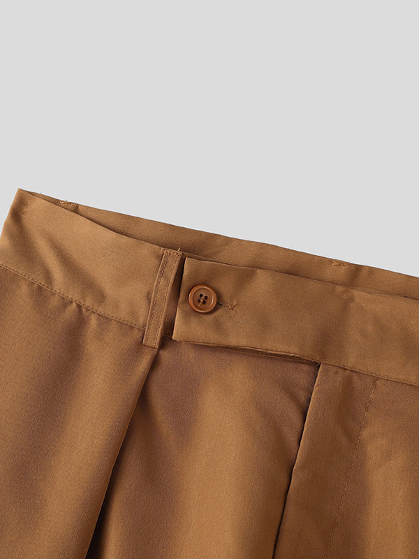 Mens Solid Color Wide-Leg Pant SKUL15171