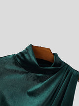 Men's Shiny Irregular Short Sleeve T-Shirt SKUL29576