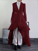 Men's Ruffled Patchwork Casual Long Sleeve Blazer SKUL29594