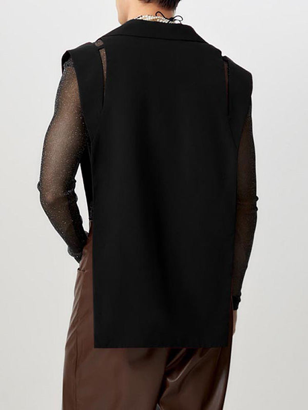 Mens Hollow-Out Casual Long-Sleeve Waistcoat SKUK83312