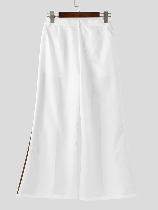 Men's Color Block Wide Leg Casual Pant SKUL36782