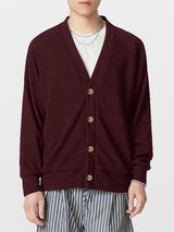 Men's Knit V-Neck Long Sleeve Cardigan SKUL27333