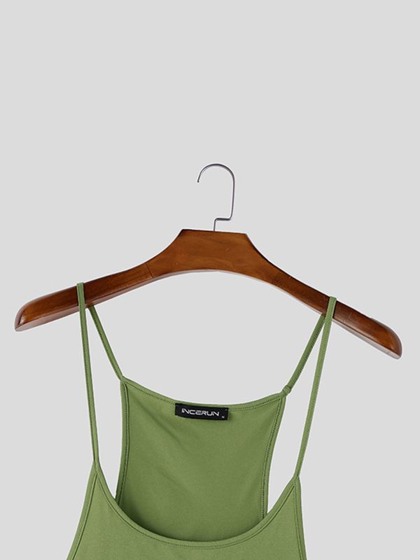Men's Avant-Garde Extreme Scoop Neck Ultra-Thin Tank SKUL63173