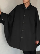 Men's Solid Color Deconstructed Loose Fit Shirt SKUL47668