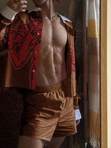 Mens Striped Print Colorblock Two Pieces Outfit SKUL07596