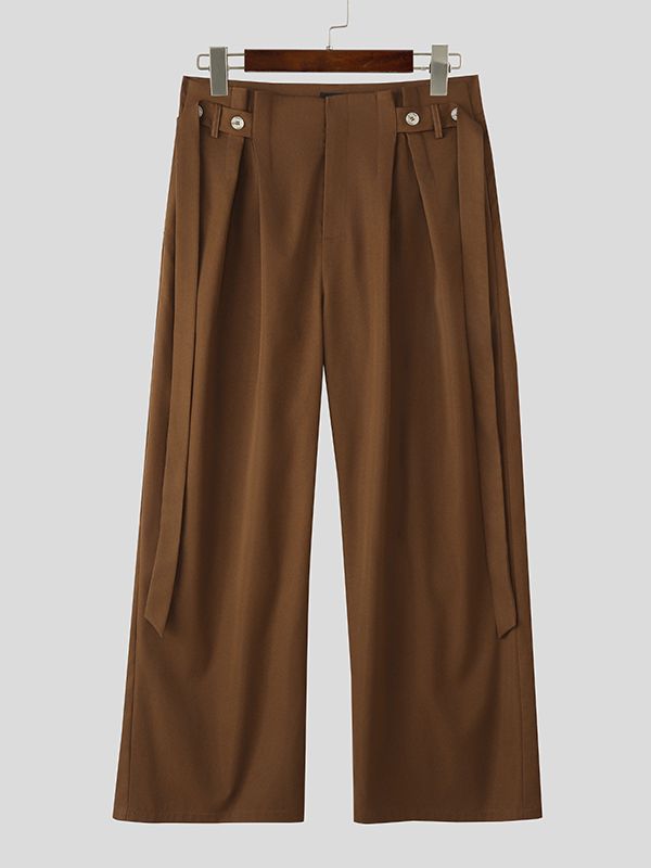 Men's Ribbon Patchwork Design Casual Pant SKUL43890