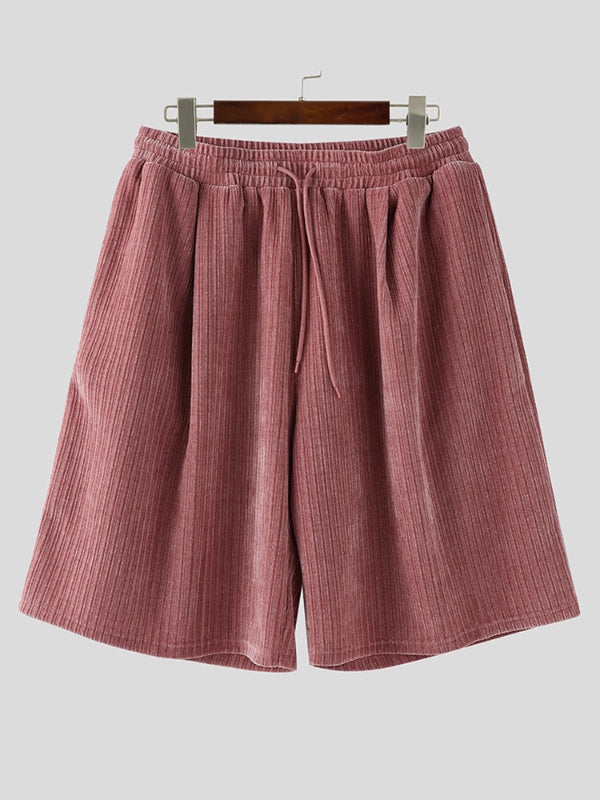 Men's Textured Vertical Stripe Corduroy Short SKUL25717