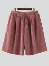 Men's Textured Vertical Stripe Corduroy Short SKUL25717