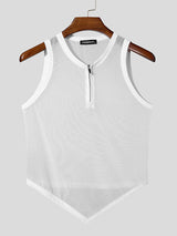 Mens Sheer Mesh Zip-Up Tank SKUL00962