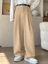 Mens Solid Metal Hole Design Casual Pants SKUK21729